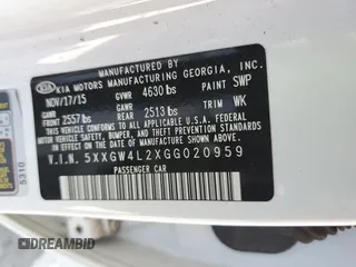2016 Kia Optima SX Turbo с VIN 5XXGW4L2XGG020959, выставлен на аукционе Copart как лот 63123755 с пробегом 85 318 миль миль и Чистый • Clean title. История ставок и продаж доступна на DreamBid. Изображение 12.