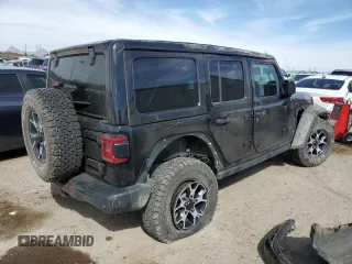 2020 Jeep Wrangler Unlimited Rubicon with VIN 1C4HJXFN8LW126037, listed as a Copart auction lot 50421535 with 52,275 mi miles and Salvage title. Bid and sale history available at DreamBid. Image 3.