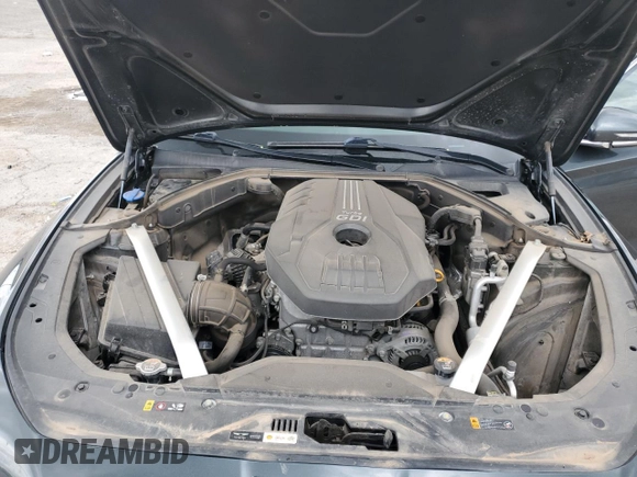 2022 Genesis G70 2.0T with VIN KMTG34TAXNU086582, listed as a Copart auction lot 55754305 with 69,711 mi miles and Salvage title. Bid and sale history available at DreamBid. Image 11.