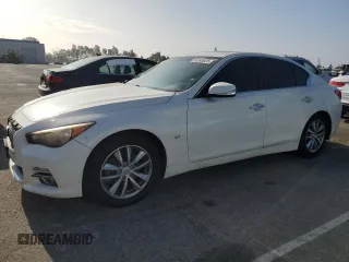 2015 Infiniti Q50 with VIN JN1BV7AP4FM331098, listed as a Copart auction lot 63245525 with 146,913 mi miles and Salvage title. Bid and sale history available at DreamBid. Image 1.