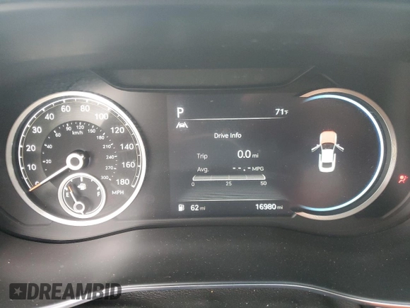 2022 Genesis G70 3.3T with VIN KMTG54TEXNU083193, listed as a Copart auction lot 56627395 with 16,980 mi miles and Salvage title. Bid and sale history available at DreamBid. Image 9.