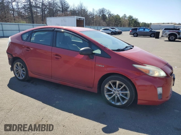 2010 Toyota Prius II with VIN JTDKN3DU7A1303927, listed as a Copart auction lot 53662615 with 156,118 mi miles and Salvage Title. Bid and sale history available at carsss.com. Image 4.