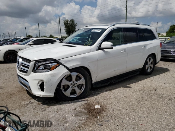 2019 Mercedes-Benz GLS with VIN 4JGDF6EE1KB224310, listed as a Copart auction lot 63657163 with 39,726 mi miles. Bid and sale history available at carsss.com. Image 1.