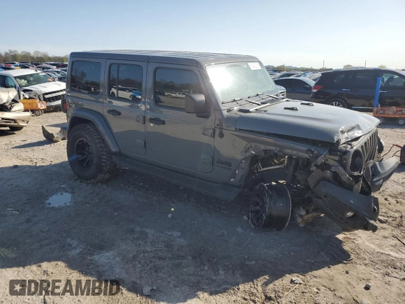 2021 Jeep Wrangler Unlimited Sahara Altitude with VIN 1C4HJXEG0MW632630, listed as a Copart auction lot 51428275 with 36,269 mi miles and Salvage title. Bid and sale history available at DreamBid. Image 4.