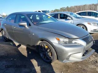 2015 Lexus IS 350 with VIN JTHBE1D23F5019776, listed as a IAAI auction lot 41630598 with 235,200 mi miles and . Bid and sale history available at DreamBid. Image 1.