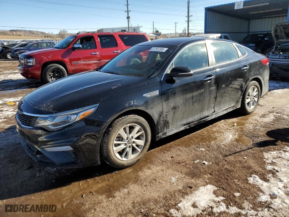 2019 Kia Optima S with VIN 5XXGT4L35KG276713, listed as a Copart auction lot 41797285 with 101,036 mi miles and Salvage Title. Bid and sale history available at carsss.com. Image 1.