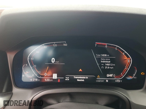 2022 BMW 3 Series 330i xDrive with VIN 3MW5R7J03N8C36977, listed as a Copart auction lot 53891745 with 14,938 mi miles and Salvage title. Bid and sale history available at DreamBid. Image 9.