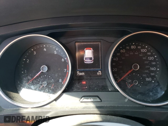 2019 Volkswagen Tiguan SE with VIN 3VV3B7AX8KM190398, listed as a Copart auction lot 53131985 with 75,805 mi miles and Salvage Title. Bid and sale history available at DreamBid. Image 9.