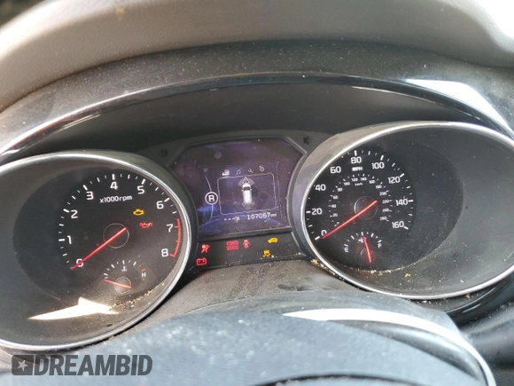 2017 Kia Sedona EX with VIN KNDMC5C16H6291154, listed as a Copart auction lot 52986945 with 107,067 mi miles and Salvage Title. Bid and sale history available at carsss.com. Image 9.