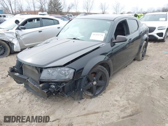 2014 Dodge Avenger SE with VIN 1C3CDZAB1EN189214, listed as a IAAI auction lot 41455776 with 1 mi miles. Bid and sale history available at carsss.com. Image 17.