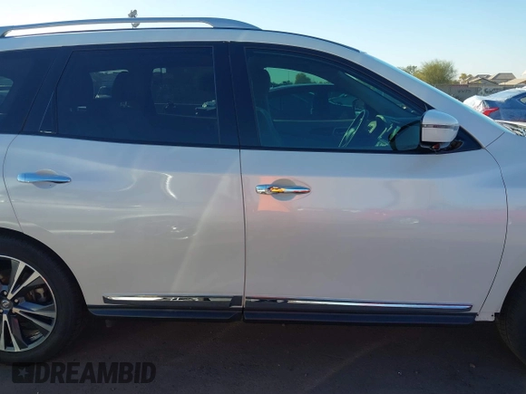 2017 Nissan Pathfinder SV with VIN 5N1DR2MN5HC640588, listed as a IAAI auction lot 41503014 with 89,481 mi miles and . Bid and sale history available at DreamBid. Image 14.