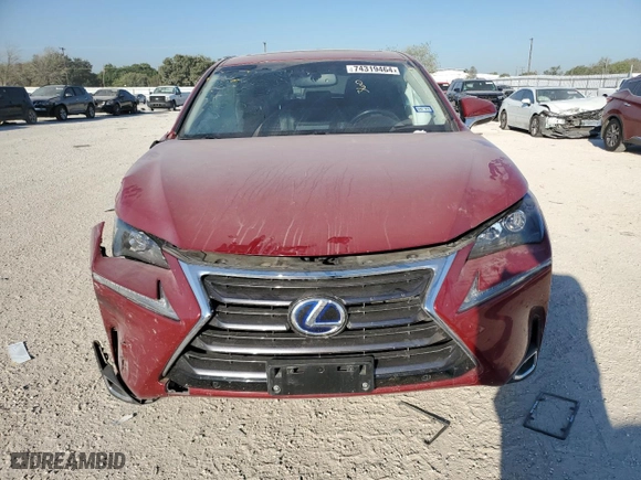 2015 Lexus NX 300h with VIN JTJYWRBZ7F2003523, listed as a Copart auction lot 74319464 with 73,217 mi miles and Salvage Title. Bid and sale history available at carsss.com. Image 5.