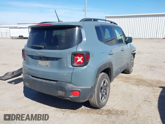 2017 Jeep Renegade Sport with VIN ZACCJBAB9HPG19367, listed as a IAAI auction lot 41818793 with 77,652 mi miles and . Bid and sale history available at carsss.com. Image 4.