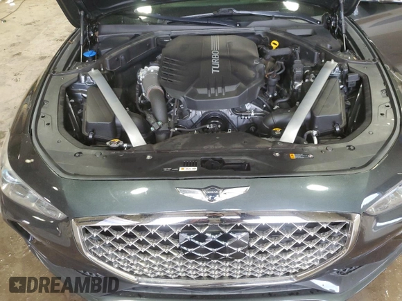 2019 Genesis G70 Dynamic with VIN KMTG34LE2KU019750, listed as a Copart auction lot 43602185 with 23,027 mi miles and Salvage Title. Bid and sale history available at DreamBid. Image 12.