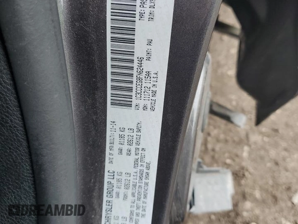 2015 Chrysler 200 C with VIN 1C3CCCEG8FN624446, listed as a Copart auction lot 49001465 with 157,663 mi miles and Salvage Title. Bid and sale history available at carsss.com. Image 12.