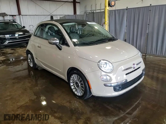 2012 FIAT 500 Lounge with VIN 3C3CFFER4CT382843, listed as a Copart auction lot 63060105 with 94,660 mi miles and Salvage title. Bid and sale history available at DreamBid. Image 13.