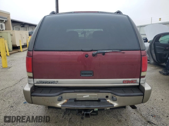 2001 GMC Jimmy SLT with VIN 1GKDT13W512219142, listed as a Copart auction lot 85045234 with 0 mi miles and Salvage Title. Bid and sale history available at carsss.com. Image 6.