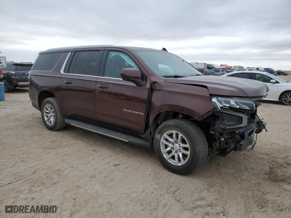 2022 Chevrolet Suburban LT with VIN 1GNSKCKDXNR251915, listed as a Copart auction lot 76591264 with 72,143 mi miles and Clean Title. Bid and sale history available at carsss.com. Image 4.