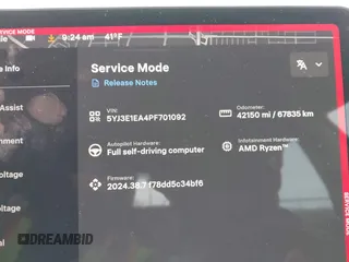 2023 Tesla Model 3 с VIN 5YJ3E1EA4PF701092, выставлен на аукционе IAAI как лот 41284364 с пробегом 42 150 миль миль и . История ставок и продаж доступна на DreamBid. Изображение 7.