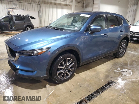 2018 Mazda CX-5 Grand Touring with VIN JM3KFBDM9J0411504, listed as a Copart auction lot 42050825 with 125,695 mi miles and Salvage Title. Bid and sale history available at carsss.com. Image 1.