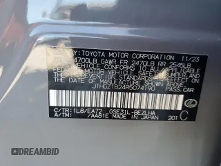 2024 Lexus IS 350 F Sport with VIN JTHGZ1B24R5074190, listed as a Copart auction lot 57615815 with 7,209 mi miles and Salvage title. Bid and sale history available at DreamBid. Image 12.