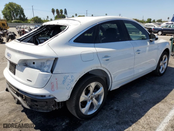 2023 Audi Q5 Sportback S line Premium Plus with VIN WA15AAFY2P2145930, listed as a Copart auction lot 69888324 with 15,821 mi miles and Salvage Title. Bid and sale history available at carsss.com. Image 3.