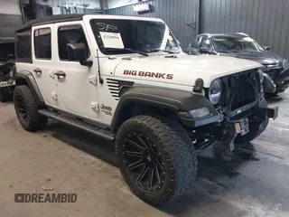 2019 Jeep Wrangler Unlimited Sport S with VIN 1C4HJXDG4KW639403, listed as a IAAI auction lot 42158096 with 132,569 mi miles and . Bid and sale history available at DreamBid. Image 1.