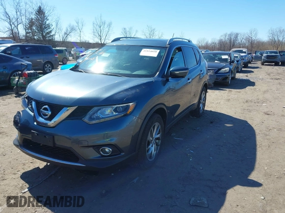 2014 Nissan Rogue S with VIN 5N1AT2MV1EC820635, listed as a IAAI auction lot 41814010 with 168,926 mi miles. Bid and sale history available at carsss.com. Image 2.