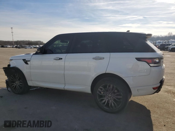 2016 Land Rover Range Rover Sport HSE with VIN SALWS2VF4GA561828, listed as a Copart auction lot 86288484 with 124,065 mi miles and Salvage title. Bid and sale history available at DreamBid. Image 2.