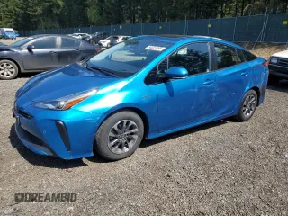 2019 Toyota Prius L Eco with VIN JTDKARFU4K3100057, listed as a Copart auction lot 54227495 with 53,525 mi miles and Salvage Title. Bid and sale history available at carsss.com. Image 1.