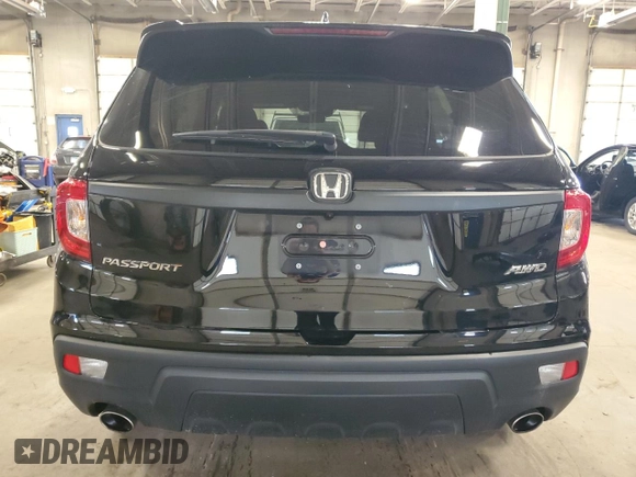 2021 Honda Passport EX-L with VIN 5FNYF8H58MB037157, listed as a Copart auction lot 58828074 with 25,890 mi miles and Salvage Title. Bid and sale history available at carsss.com. Image 6.