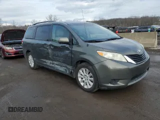 2012 Toyota Sienna LE with VIN 5TDJK3DC8CS033415, listed as a Copart auction lot 89263775 with 221,568 mi miles and Salvage Title. Bid and sale history available at carsss.com. Image 4.
