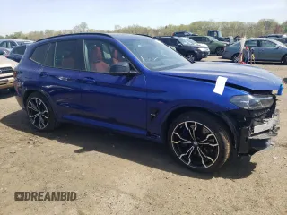 2024 BMW X3 M with VIN 5YM13EC03R9U77834, listed as a Copart auction lot 53084415 with 25,122 mi miles and Salvage Title. Bid and sale history available at carsss.com. Image 4.