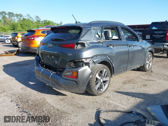 2018 Hyundai Kona Limited with VIN KM8K33A58JU135096, listed as a IAAI auction lot 41989321 with 66,939 mi miles. Bid and sale history available at carsss.com. Image 4.