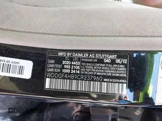 2012 Mercedes-Benz C-Class C 250 Sport with VIN WDDGF4HB9CR237960, listed as a IAAI auction lot 41816875 with 126,524 mi miles. Bid and sale history available at carsss.com. Image 9.