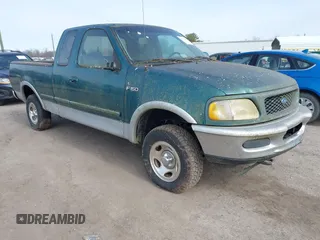 1997 Ford F-150 XL with VIN 1FTDX18W3VNC52363, listed as a IAAI auction lot 41610485 with 98,379 mi miles. Bid and sale history available at carsss.com. Image 1.