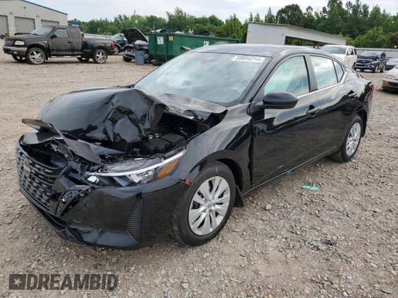 2024 Nissan Sentra S with VIN 3N1AB8BV9RY357625, listed as a Copart auction lot 59694214 with 370 mi miles and Salvage Title. Bid and sale history available at carsss.com. Image 1.