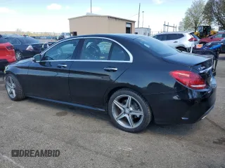 2017 Mercedes-Benz C 300 with VIN 55SWF4KBXHU202385, listed as a Copart auction lot 53499935 with 57,685 mi miles and Salvage Title. Bid and sale history available at DreamBid. Image 2.