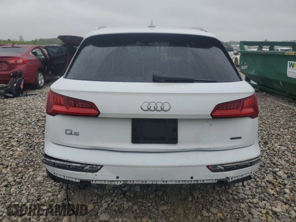 2020 Audi Q5 Premium Plus with VIN WA1BNAFY9L2102249, listed as a Copart auction lot 57608805 with 73,629 mi miles and Salvage title. Bid and sale history available at DreamBid. Image 6.