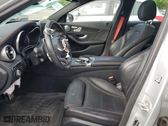 2016 Mercedes-Benz C 450 AMG with VIN 55SWF6EB0GU128609, listed as a Copart auction lot 58571635 with Not provided miles and Salvage title. Bid and sale history available at DreamBid. Image 7.