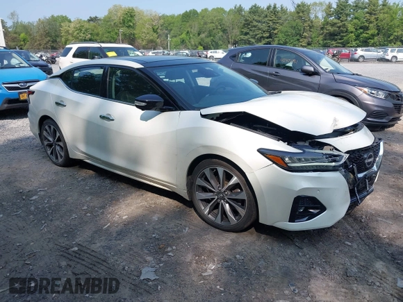 2023 Nissan Maxima Platinum with VIN 1N4AA6FV5PC505862, listed as a IAAI auction lot 42418625 with 10,485 mi miles and . Bid and sale history available at DreamBid. Image 1.