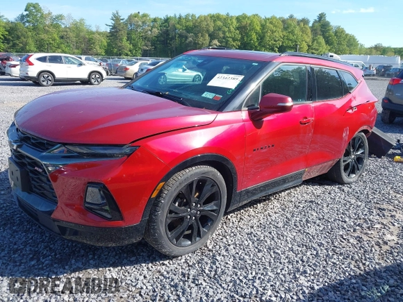 2019 Chevrolet Blazer RS z VIN 3GNKBJRS7KS693603, wystawiony jako IAAI lot #42342389 z przebiegiem 54 641 mil mil oraz . Historia ofert i sprzedaży dostępna na DreamBid. Obrazek 2.
