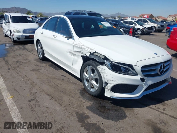 2015 Mercedes-Benz C 300 Luxury with VIN 55SWF4KB6FU087362, listed as a IAAI auction lot 42083502 with 98,834 mi miles and . Bid and sale history available at carsss.com. Image 1.