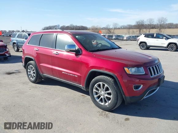 2015 Jeep Grand Cherokee Limited with VIN 1C4RJFBG5FC836296, listed as a IAAI auction lot 41803918 with 173,828 mi miles. Bid and sale history available at carsss.com. Image 1.