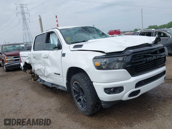 2020 Ram 1500 Big Horn with VIN 1C6SRFFT8LN301178, listed as a IAAI auction lot 42265449 with 74,968 mi miles and . Bid and sale history available at DreamBid. Image 1.