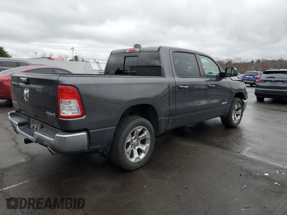 2019 Ram 1500 Big Horn/Lone Star with VIN 1C6SRFFT9KN644239, listed as a Copart auction lot 51604025 with 72,375 mi miles and Salvage Title. Bid and sale history available at carsss.com. Image 3.