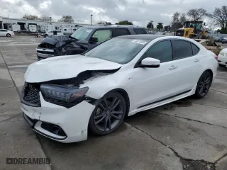 2019 Acura TLX w/A-Spec Pkg with VIN 19UUB1F62KA006023, listed as a Copart auction lot 48974335 with 65,111 mi miles and Salvage Title. Bid and sale history available at carsss.com. Image 1.