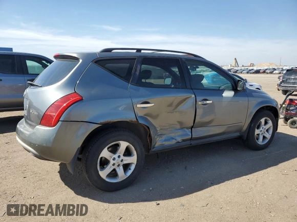 2005 Nissan Murano SL z VIN JN8AZ08W75W439014, wystawiony jako Copart lot #50821545 z przebiegiem 184 992 mil mil oraz Szkoda całkowita • Salvage title. Historia ofert i sprzedaży dostępna na DreamBid. Obrazek 3.