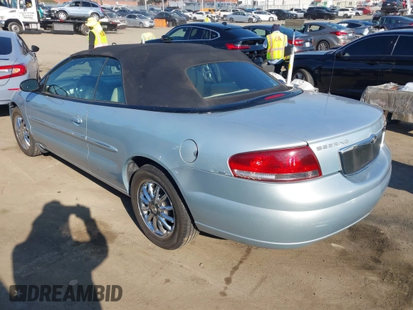 2002 Chrysler Sebring Limited with VIN 1C3EL65R72N233892, listed as a IAAI auction lot 41338296 with 120,875 mi miles and . Bid and sale history available at DreamBid. Image 3.