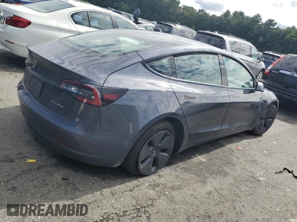 2022 Tesla Model 3 Long Range with VIN 5YJ3E1EB8NF182876, listed as a Copart auction lot 72987614 with Not Provided miles and Salvage Title. Bid and sale history available at DreamBid. Image 3.